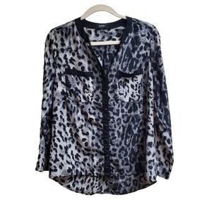 Elementz Animal Print Button Up Shirt S